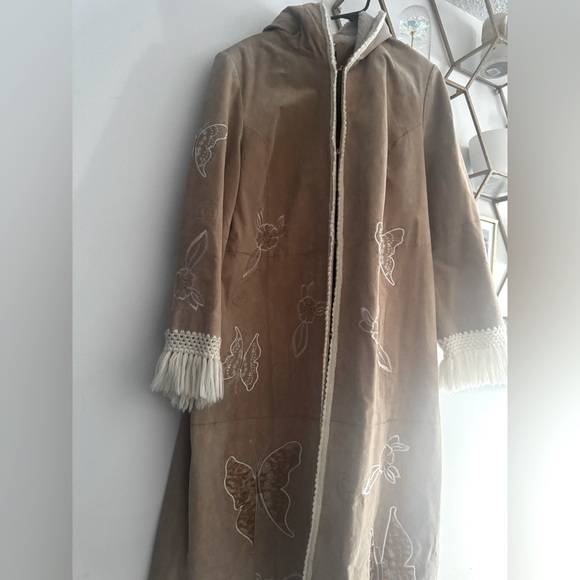 Via Accenti vintage embroidered fringe coat - Picture 2 of 11